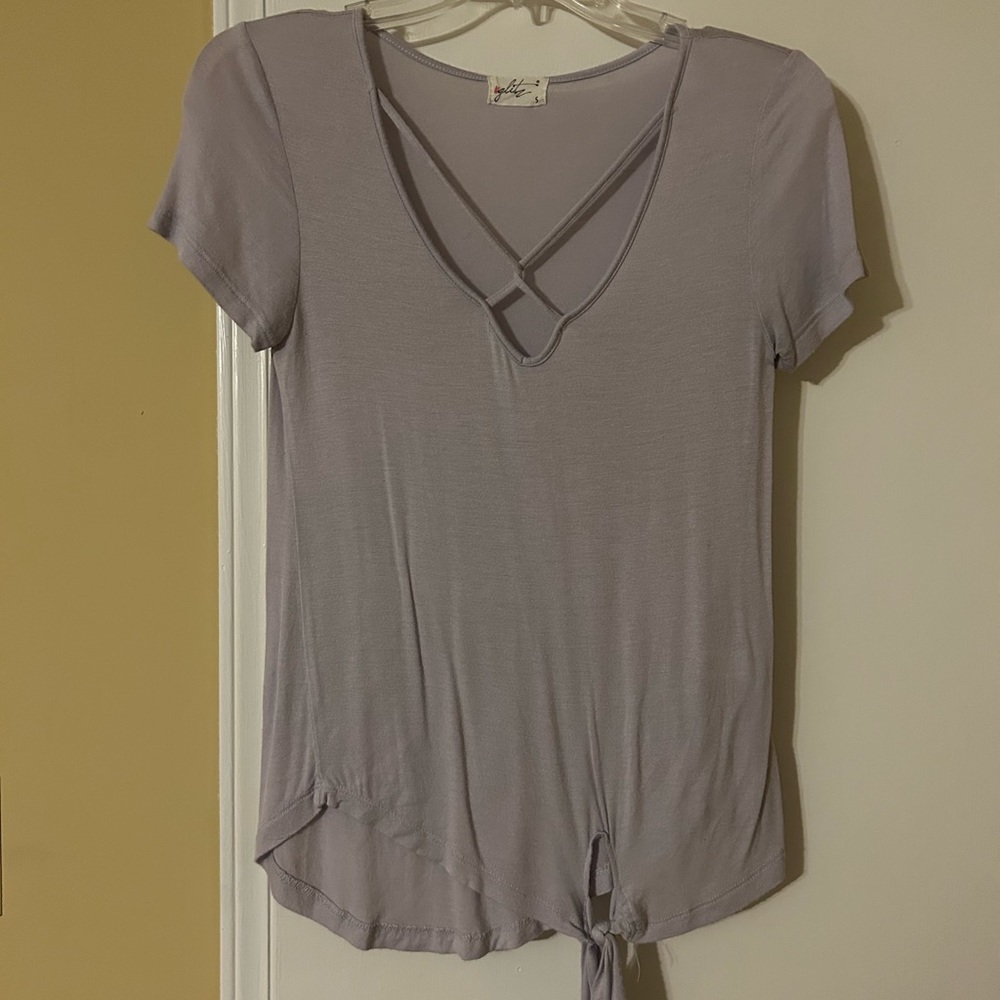 Purple top with knot